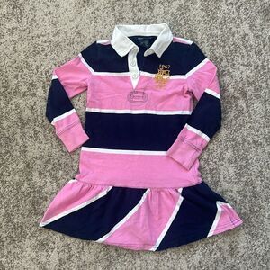 Ralph Lauren Girls Pink & Blue Dress 3/3T